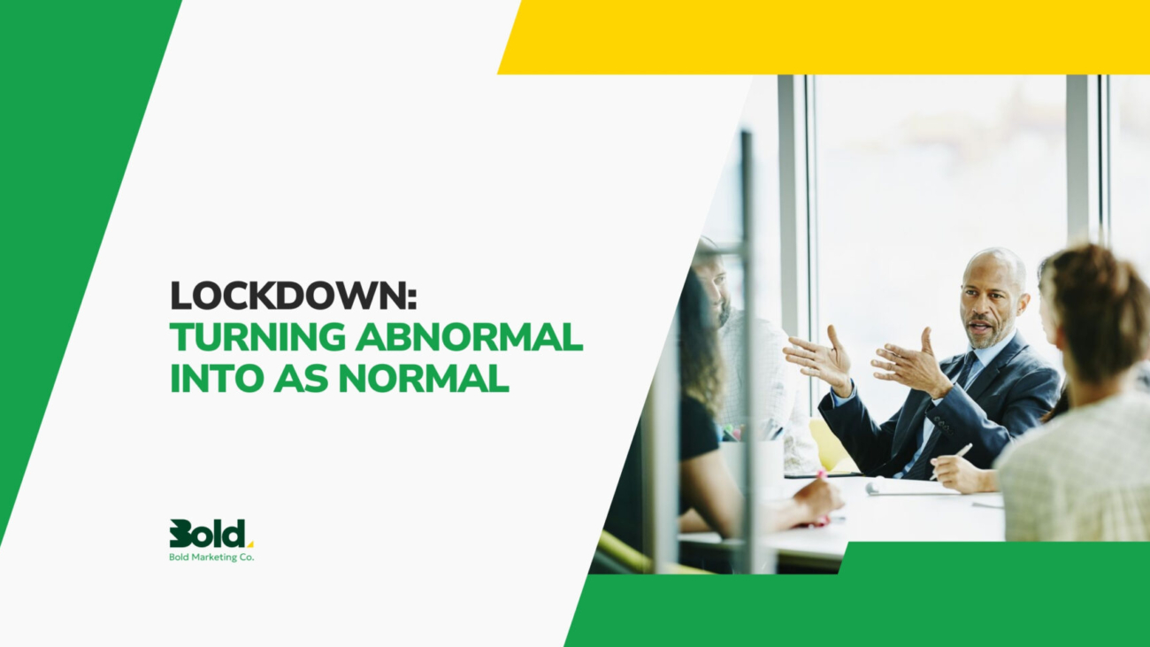 Lockdown Turning abnormal into as normal