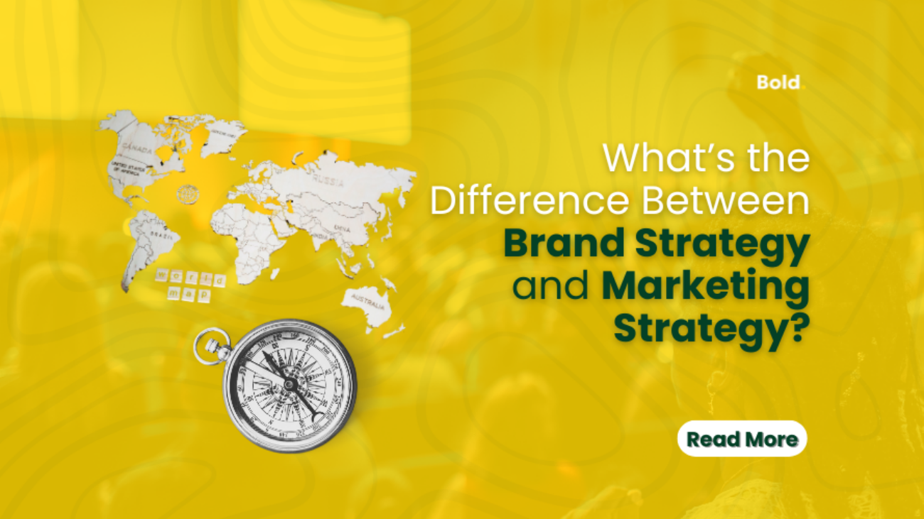 Minimalist illustration of a compass and map representing brand and marketing strategy alignment