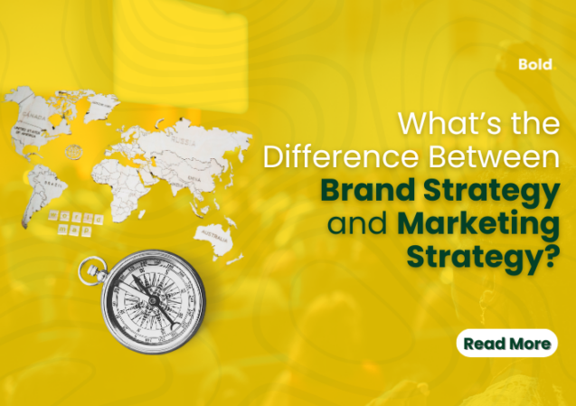 Minimalist illustration of a compass and map representing brand and marketing strategy alignment